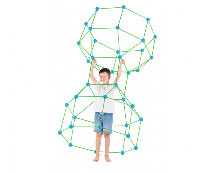 Kit constructie 3D - Cort pentru copii verde albastru, fosforescent in intuneric [7]