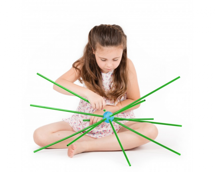 Kit constructie 3D - Cort pentru copii verde albastru, fosforescent in intuneric [6]