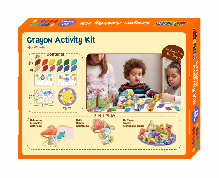 Kit de activitati cu creioane colorate - La picnic [3]