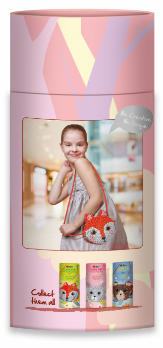 Kit DIY Loopie Fun -  Prima mea geanta de plus bucle, Iepuras [4]