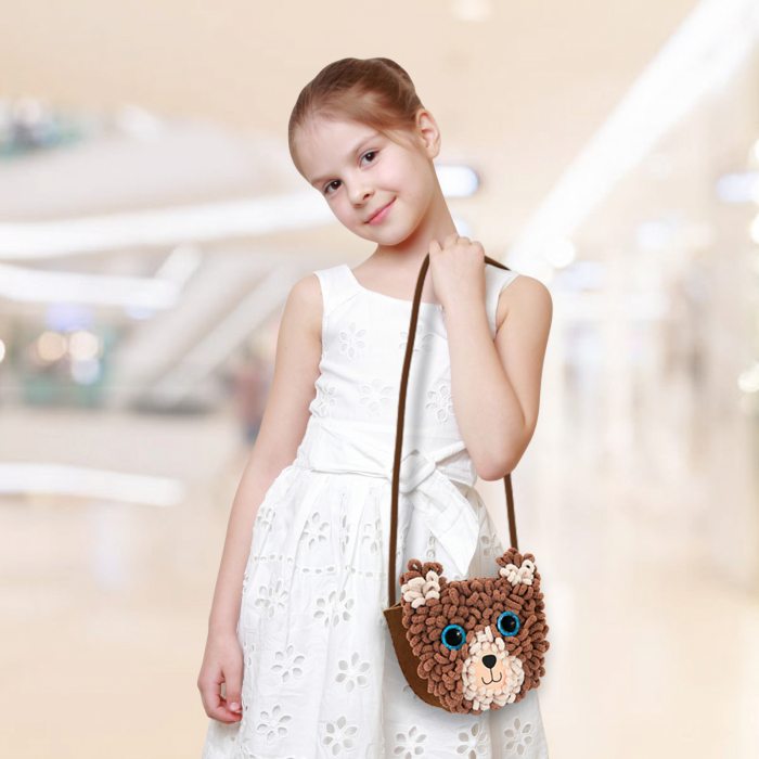 Kit DIY Loopie Fun -  Prima mea geanta de plus bucle, Ursulet [2]