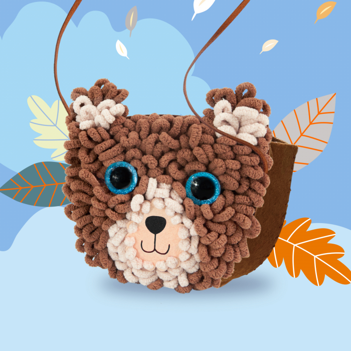 Kit DIY Loopie Fun -  Prima mea geanta de plus bucle, Ursulet [3]