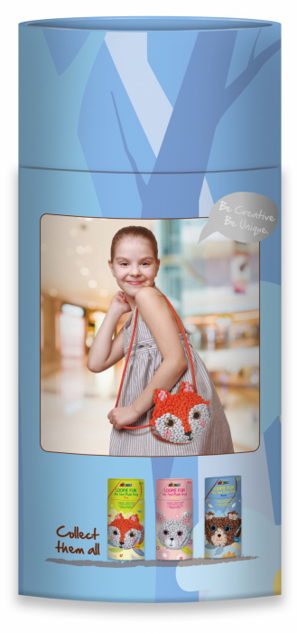 Kit DIY Loopie Fun -  Prima mea geanta de plus bucle, Ursulet [4]