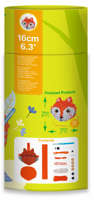 Kit DIY Loopie Fun -  Prima mea geanta de plus bucle, Vulpe [4]