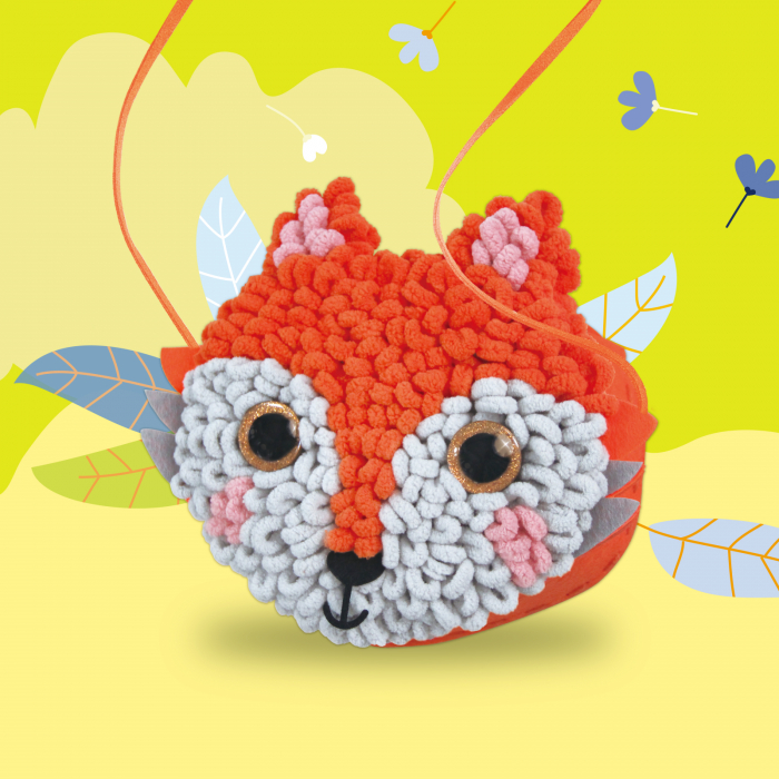Kit DIY Loopie Fun -  Prima mea geanta de plus bucle, Vulpe [8]