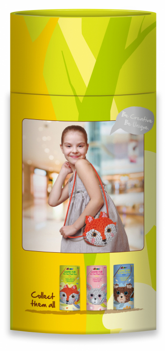 Kit DIY Loopie Fun -  Prima mea geanta de plus bucle, Vulpe [5]
