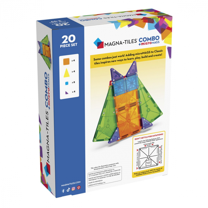 MAGNA-TILES Combo + microMAGS, 20 piese [6]