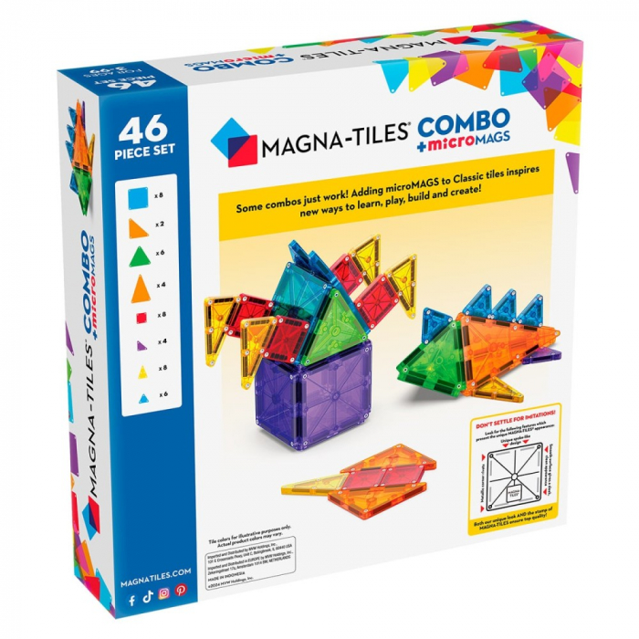 MAGNA-TILES Combo + microMAGS, 46 piese [6]