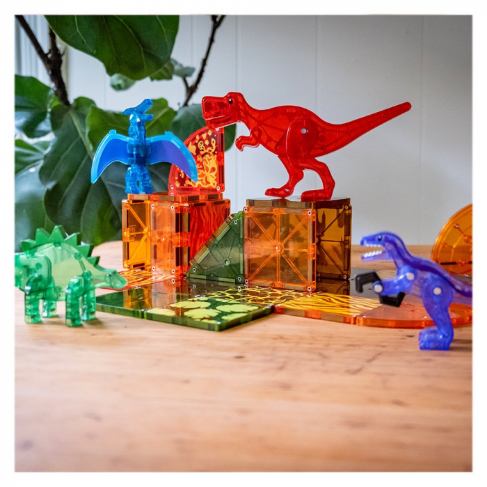 Magna Tiles Dino World, set magnetic 40 de piese [5]