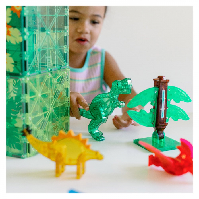Magna-Tiles Dino World XL, set magnetic 50 de piese [5]