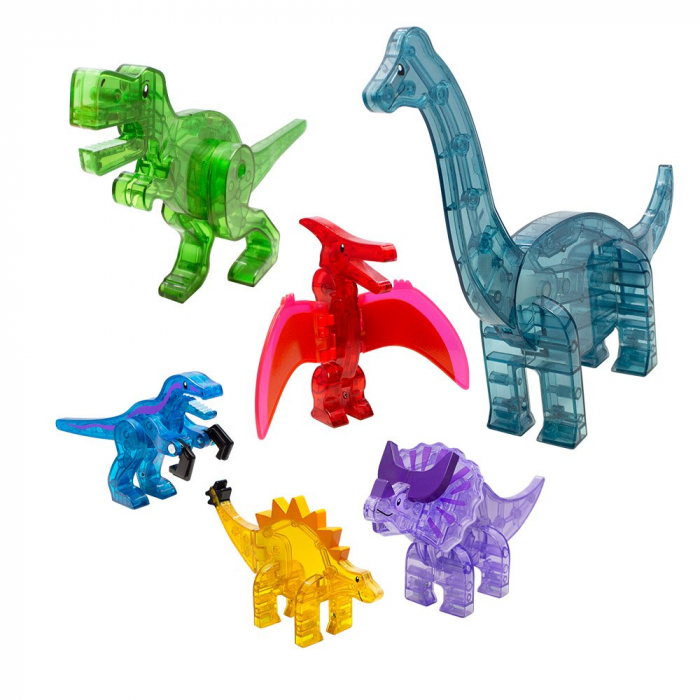 Magna-Tiles Dino World XL, set magnetic 50 de piese [3]