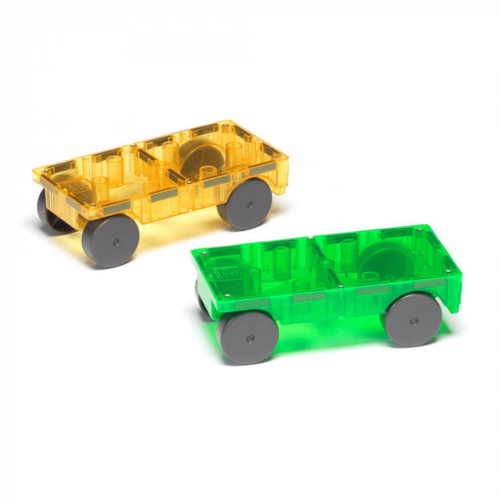 MAGNA-TILES Extensie, 2 masinute Galben si Verde [2]