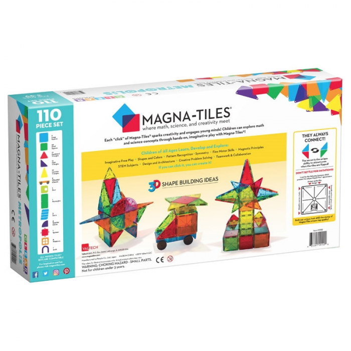 Magna-Tiles Metropolis set magnetic (110 piese) [6]