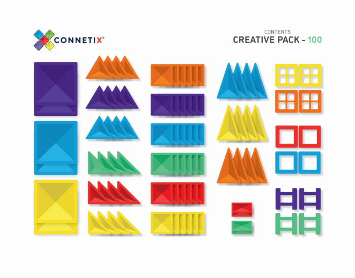 Magnetic Tiles Set construcție magnetic, 100 piese, creativitate [3]