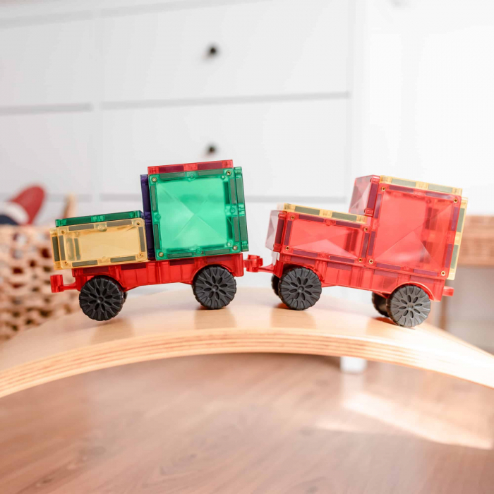 Magnetic Tiles Set constructie magnetic, 24 piese masinute [2]