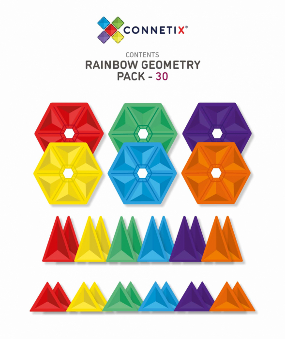 Magnetic Tiles Set construcție magnetic, 30 piese forme geometrice [9]