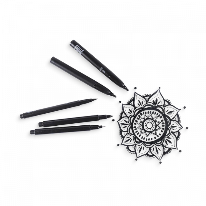 Markere negre The Ink Works - Set de 5 dimensiuni diferite [4]