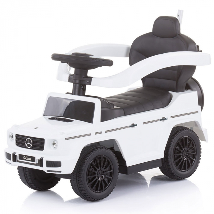 Masinuta de impins Chipolino Mercedes G350 white cu maner si copertina [3]