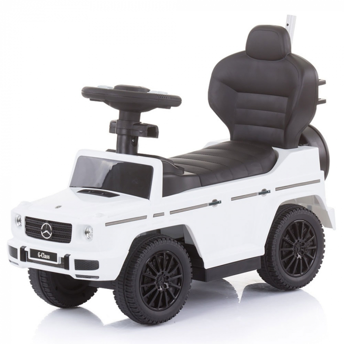 Masinuta de impins Chipolino Mercedes G350 white cu maner si copertina [4]