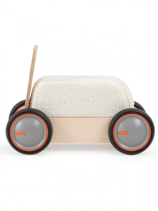 Masinuta ride-on, premergator si carucior de jucarii MamaToyz DriveMe Soft, Vacuta - Jucarie din lemn 3 in 1 [10]