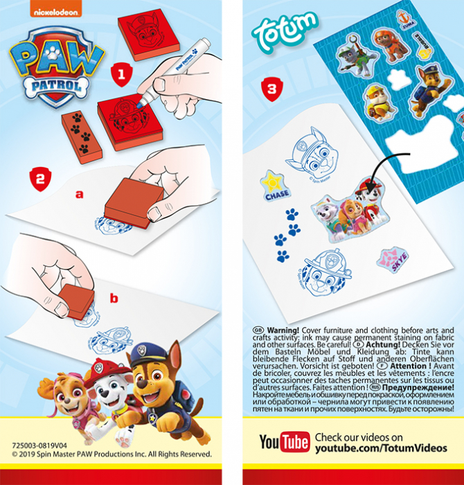 Mini set creativ Stampile Paw Patrol, Patrula Catelusilor [4]