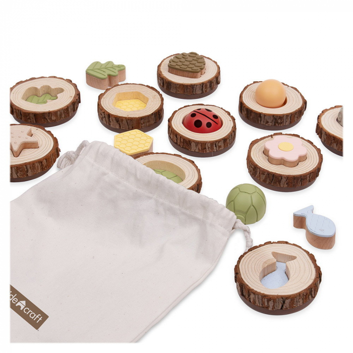 Nature Feel and Find, set tactil de potrivire din lemn, Guidecraft [5]