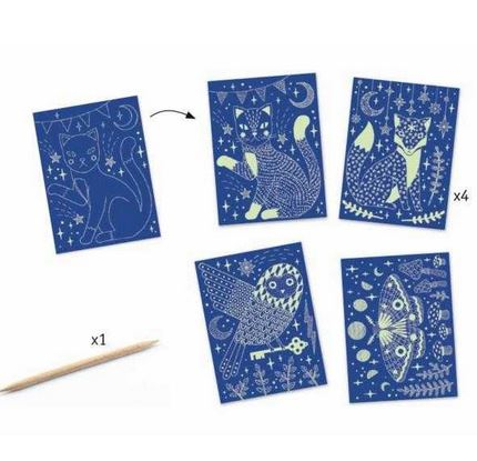 Joc creativ de răzuit planșe fluorescente, Noaptea [2]