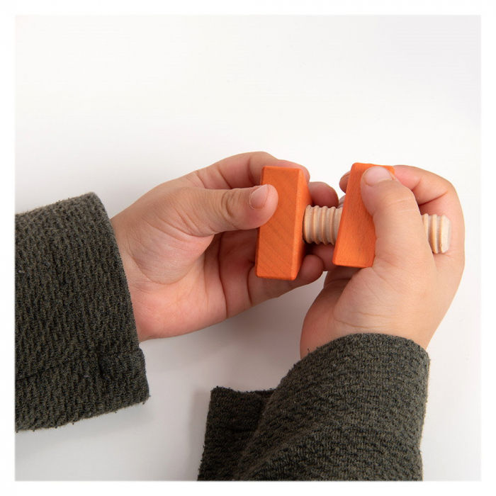 Nuts & Bolts, set suruburi si piulite din lemn, TickiT [3]
