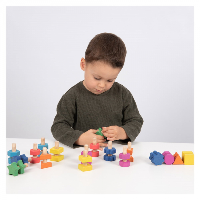 Nuts & Bolts, set suruburi si piulite din lemn, TickiT [2]