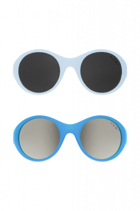 Ochelari de soare pentru copii MOKKI Click & Change, protectie UV, bleu, 0-2 ani, set 2 perechi [6]