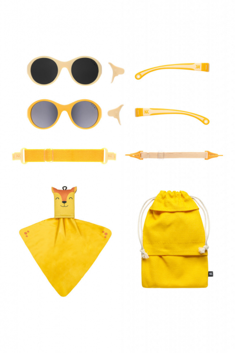 Ochelari de soare pentru copii MOKKI Click & Change, protectie UV, galben, 0-2 ani, set 2 perechi [2]