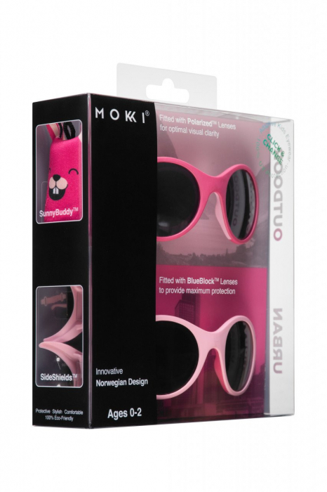 Ochelari de soare pentru copii MOKKI Click & Change, protectie UV, roz, 0-2 ani, set 2 perechi [4]