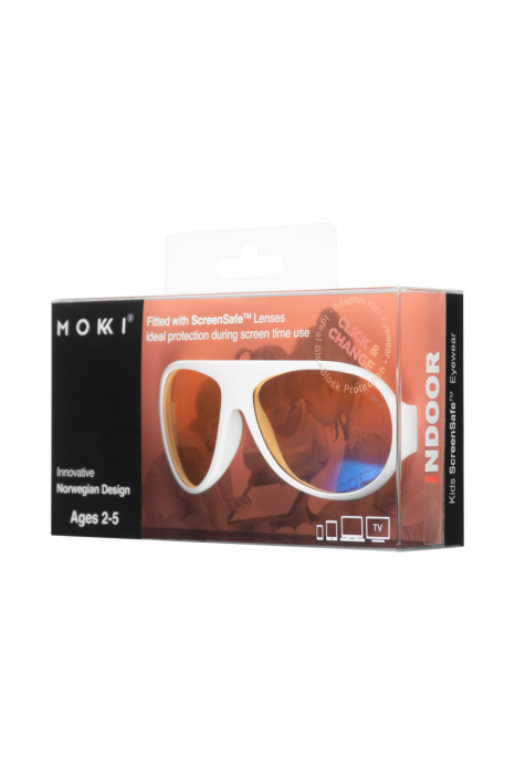 Ochelari de soare pentru copii MOKKI Click & Change ScreenSafe, protectie ecran, 2-5 ani, alb [4]