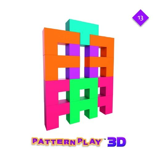 Pattern Play 3D, joc de constructie din lemn, cu structuri 3D [5]