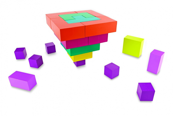 Pattern Play 3D, joc de constructie din lemn, cu structuri 3D [3]