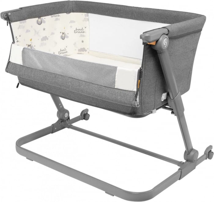 Patut 3 in 1 co-sleeping Skiddou Natt, Evening Dream, Gri inchis [10]