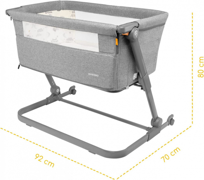 Patut 3 in 1 co-sleeping Skiddou Natt, Normandic Dream, Gri deschis [11]