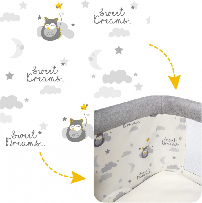 Patut 3 in 1 co-sleeping Skiddou Natt, Normandic Wood, Wood-gri [4]