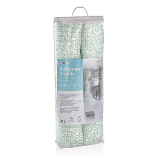 Perna 3 in 1 : babynest, pentru gravide si pentru alaptare in forma de U BabyJem (Culoare: Verde) [5]