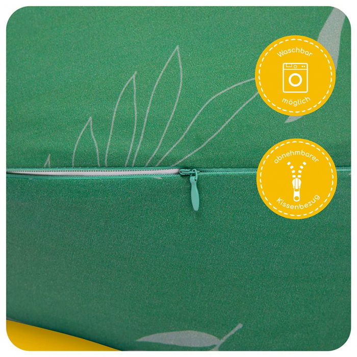 Perna pentru alaptat 2 in 1 Ammi+, Skiddou, Wild climber, Verde, â€Ž109 x 48 x 20 cm [4]