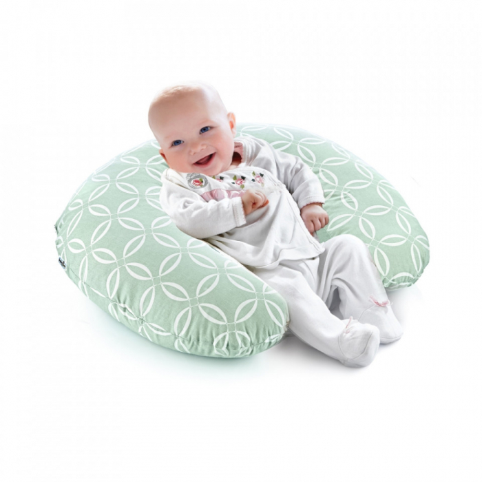 Perna pentru alaptat 2 in 1 Nursing Pillow, BabyJem (Culoare: Roz) [5]