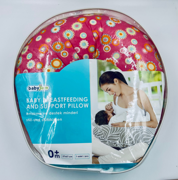 Perna pentru alaptat 2 in 1 Nursing Pillow Flowers, BabyJem [2]