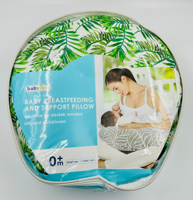 Perna pentru alaptat 2 in 1 Nursing Pillow Leaves, BabyJem [2]
