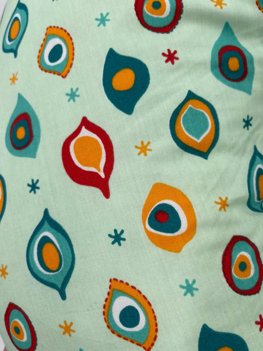 Perna pentru alaptat 2 in 1 Nursing Pillow Paun, BabyJem (Culoare: Albastru) [4]