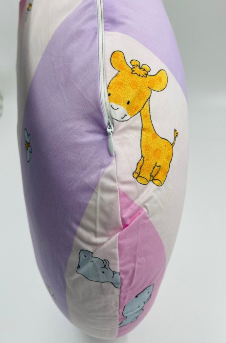 Perna pentru alaptat 2 in 1 Nursing Pillow Zoo, BabyJem (Culoare: Galben) [4]