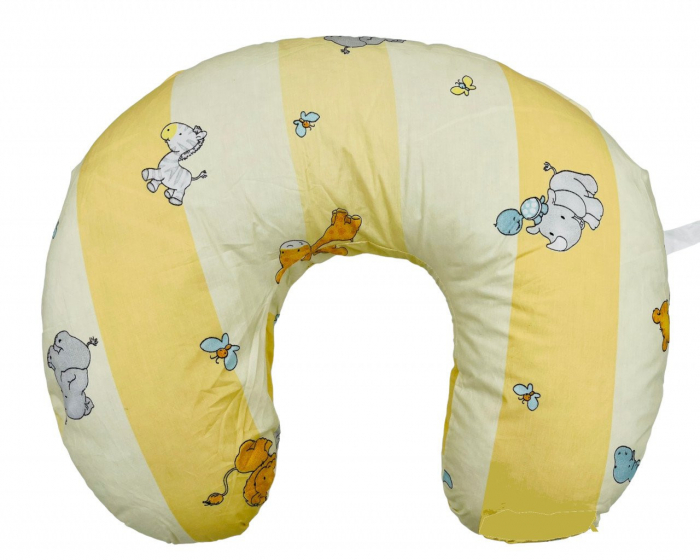 Perna pentru alaptat 2 in 1 Nursing Pillow Zoo, BabyJem (Culoare: Galben) [2]
