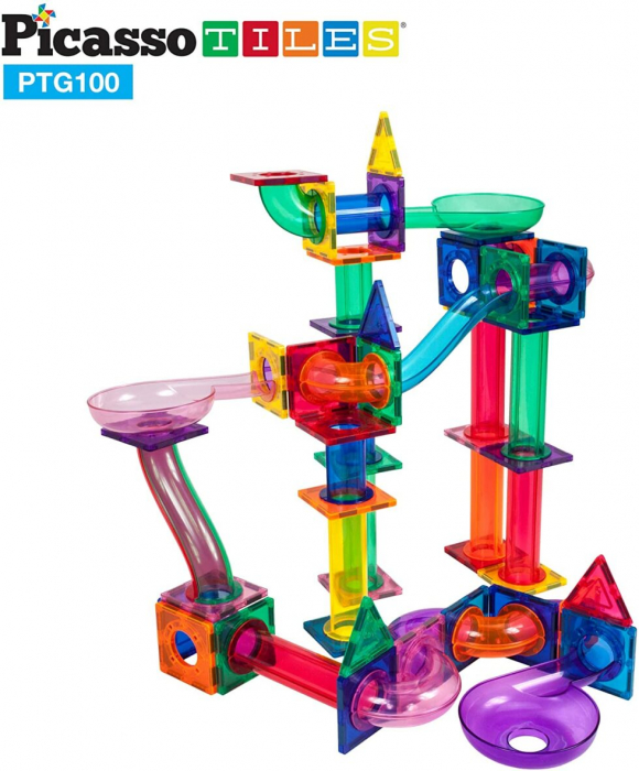 Traseu magnetic cu bile (Marble Run), 100 de piese [7]
