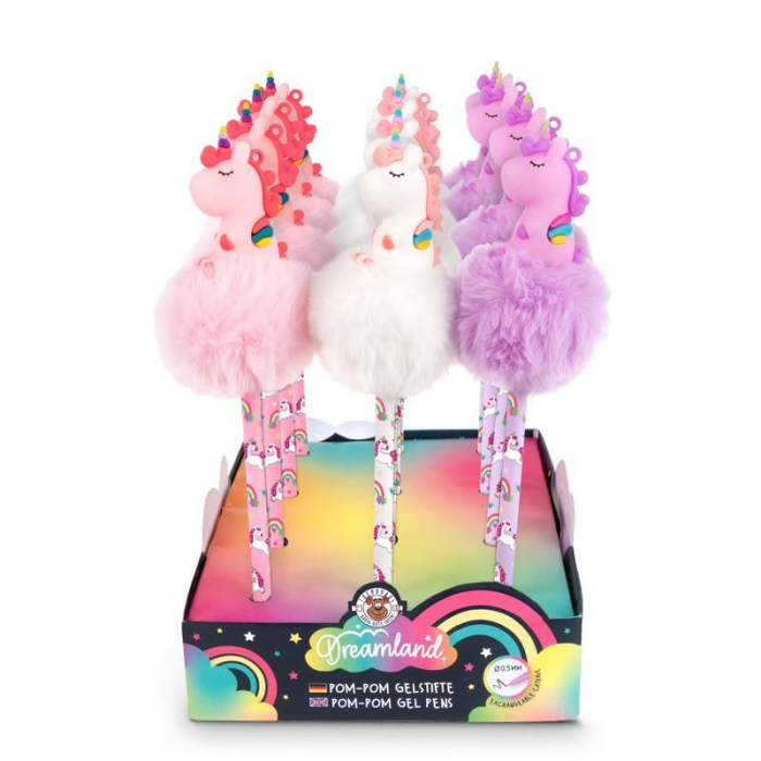 Pix cu gel, cu pom-pom si capac in forma de unicorn [2]