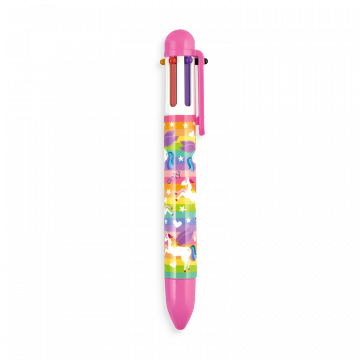 Pix multicolor cu 6 culori si mecanism retractabil Unicorni [2]