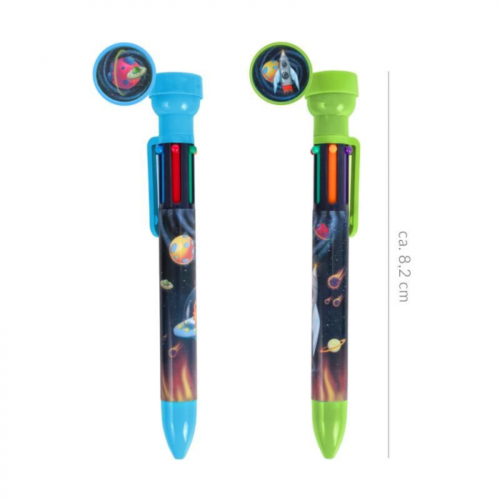 Pix multicolor cu 6 culori si stampila, Aventura spatiala [2]